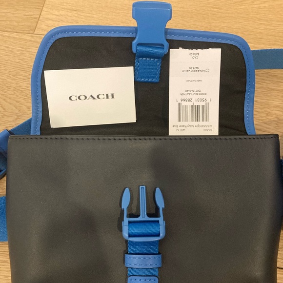 Coach Rider Double Belt Bag Blue NWT - Picture 6 of 12